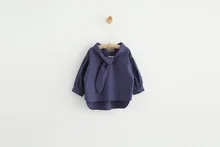 Manufacturers selling children’s clothing in the autumn of 2016 with bowknot is pure color shirt