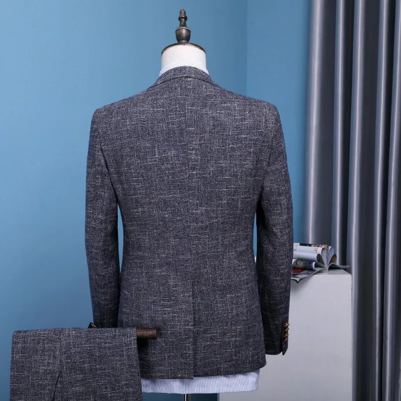 Newest Design Groom Tuxedos Single Breasted Wedding Suit For Men Famous Fashion Brand Business Suits (Jacket+vest+pants)
