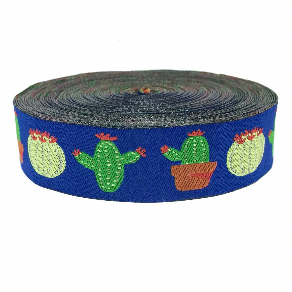 Zerzeemooy 7/8 "22 Mm 5 Yard Cactus Collare Di Cane Tessuto Jacquard Ribbon
