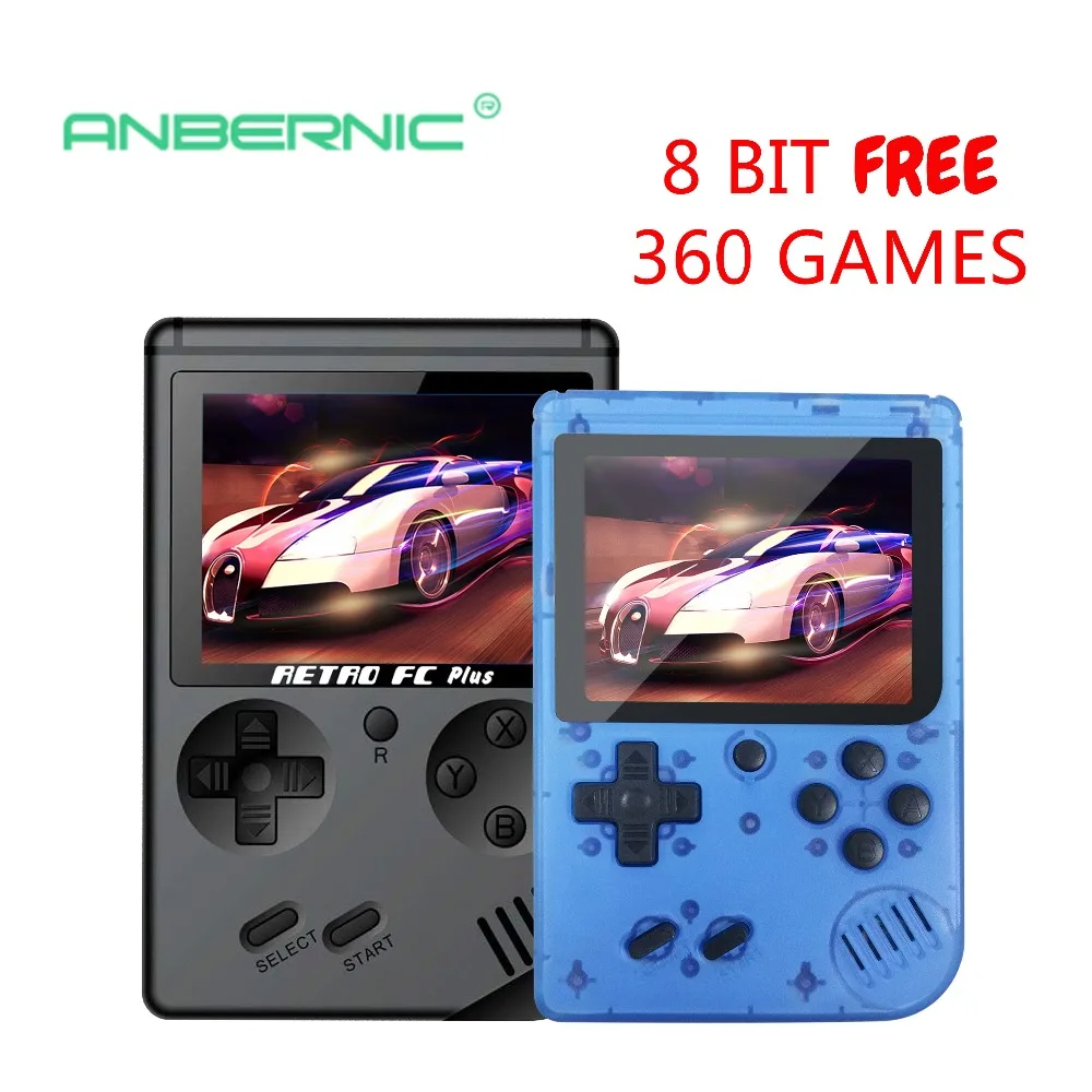 

ANBERNIC Built-in 360 Games Retro Video Handheld video Game Console+Gamepad Players Doubles 3Inch Color LCD Player Child Gift FC
