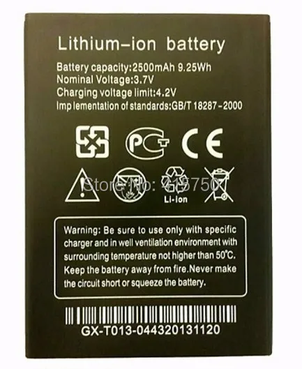 

Original THL T200 battery 2500mah for THL T200 T200C Phone Android 4.2 MTK6592 Octa Core 6.0 inch-- Free Shipping