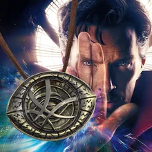 Hot Fantasy Film Doctor Strange Necklaces & Pendants Vintage Dr.Strange Eye Pendant Leather Chain Choker Necklace Collares