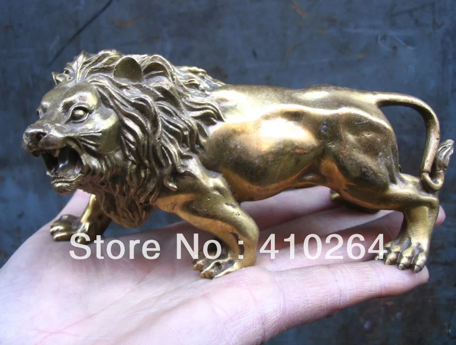 

beautiful rare Male lion bronze statue