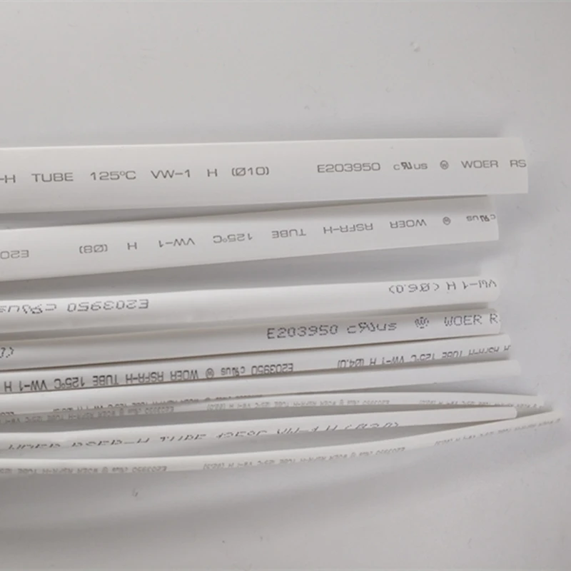 

2:1 White Halogen free thermal shrinkable tube 2mm 2.5mm 3mm 3.5mm 4mm Heat Shrink Heatshrink Tubing Tube 1 M/lot