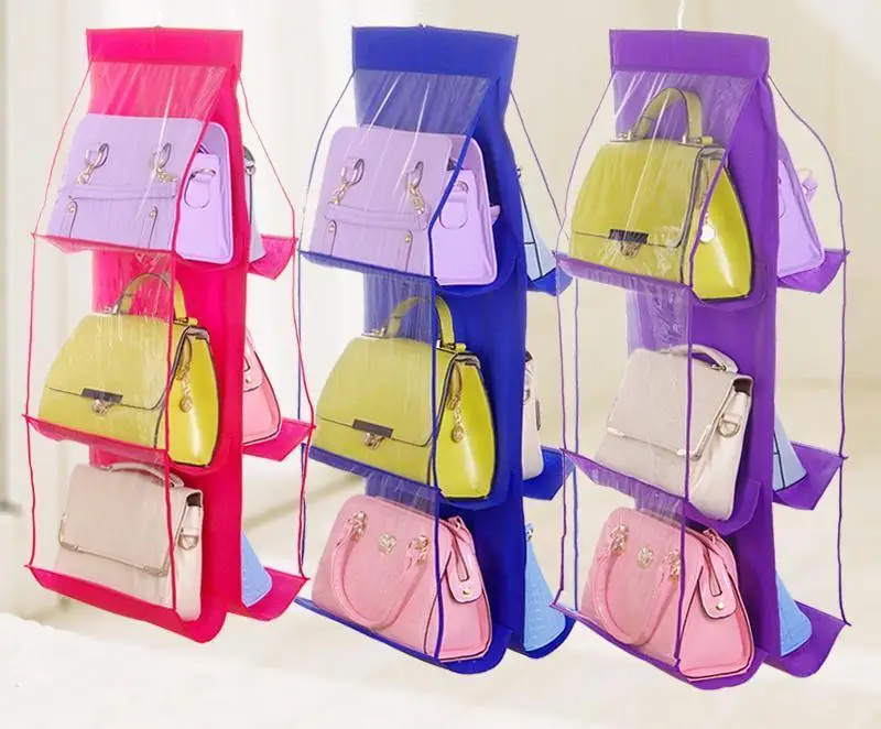 6 карманная Складная подвесная Сумочка органайзер для хранения подвесная сумка для хранения обуви для закрывания домашних принадлежностей органайзер для шкафа
