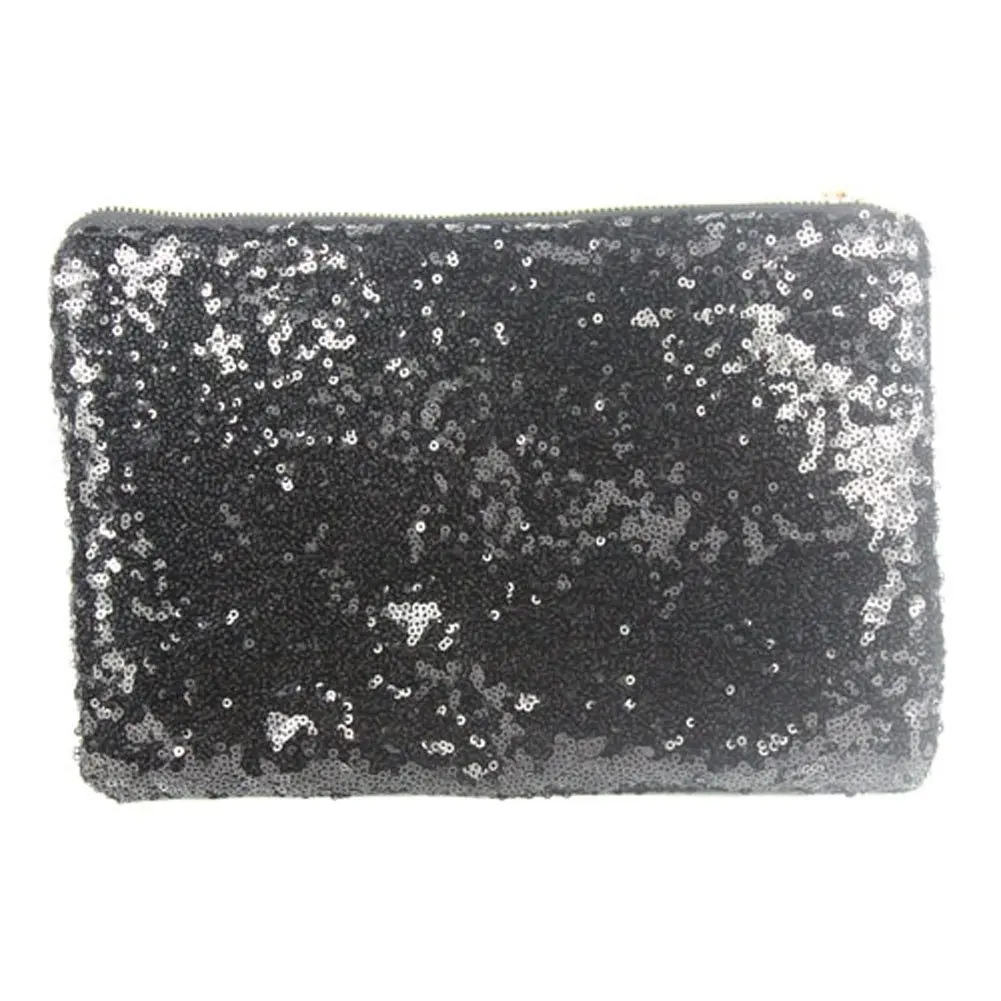 

Party Evening Bag Dazzling Sequins Handbag Wallet Purse Glitter Spangle Clutch Black