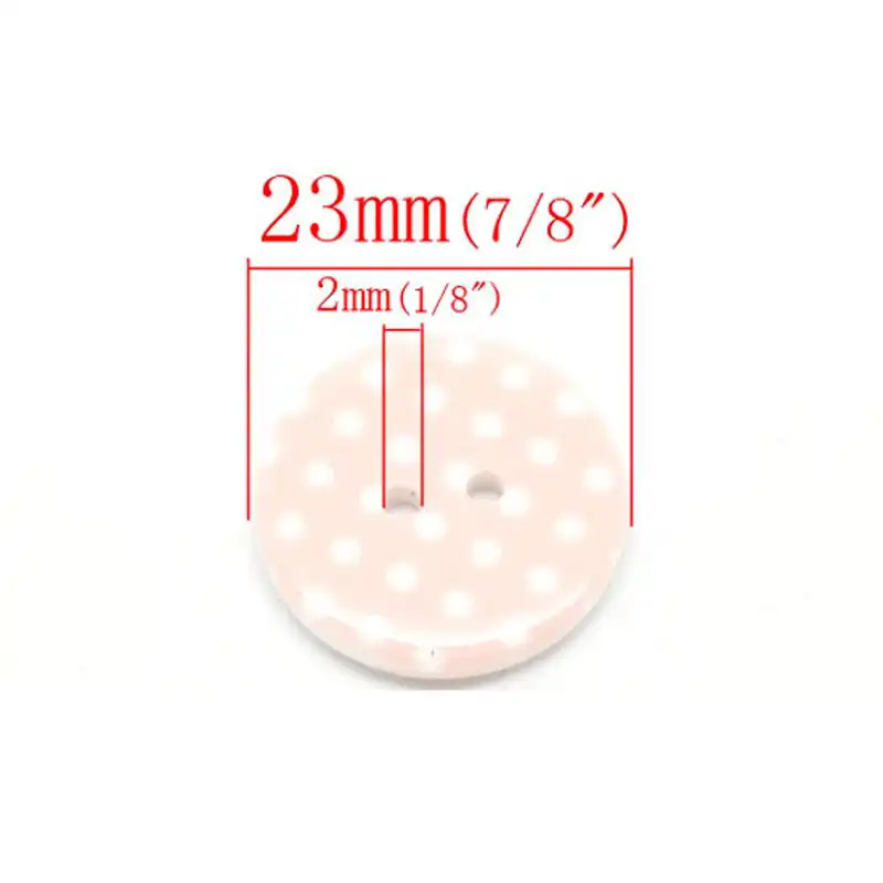Круглые полимерные пуговицы в горошек 50 шт.|sewing buttons|buttons for kidsbuttons buttons |