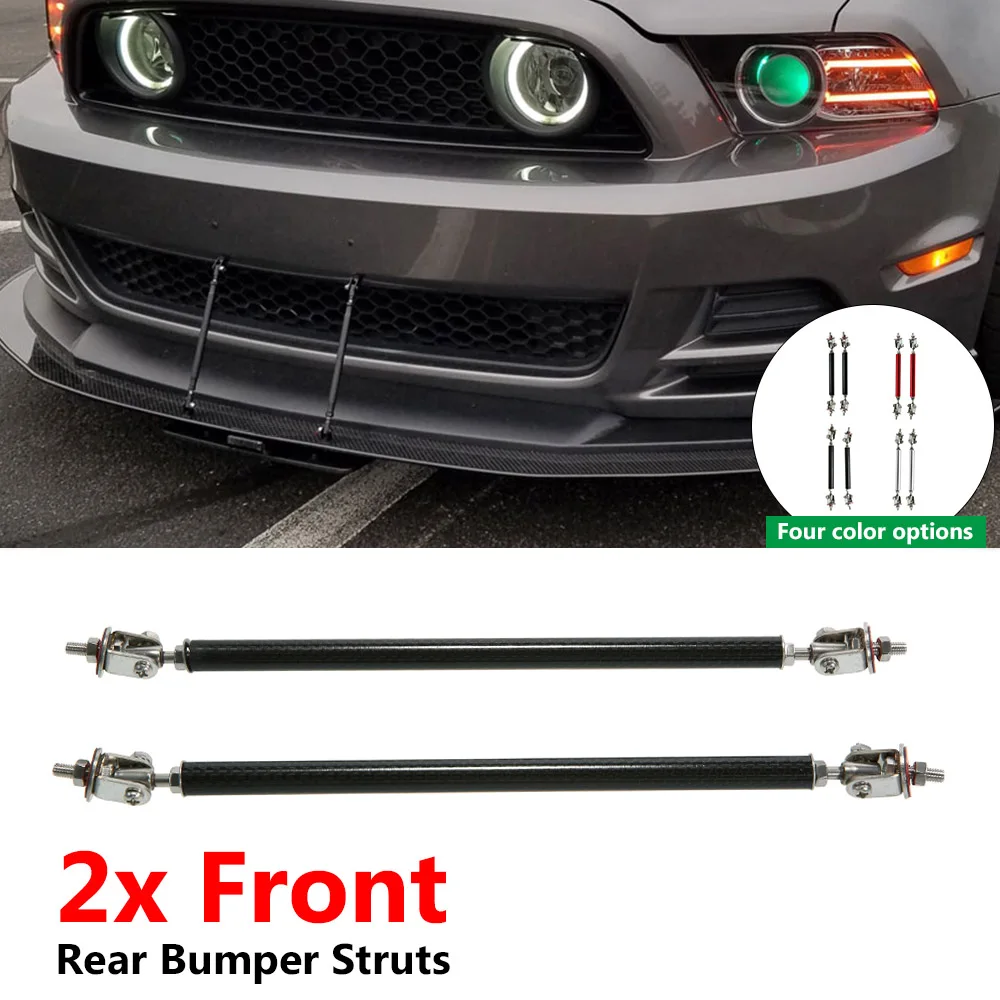 Rear Silver Universal 200mm Bumper Lip Splitter Rod Strut Bar Support Front