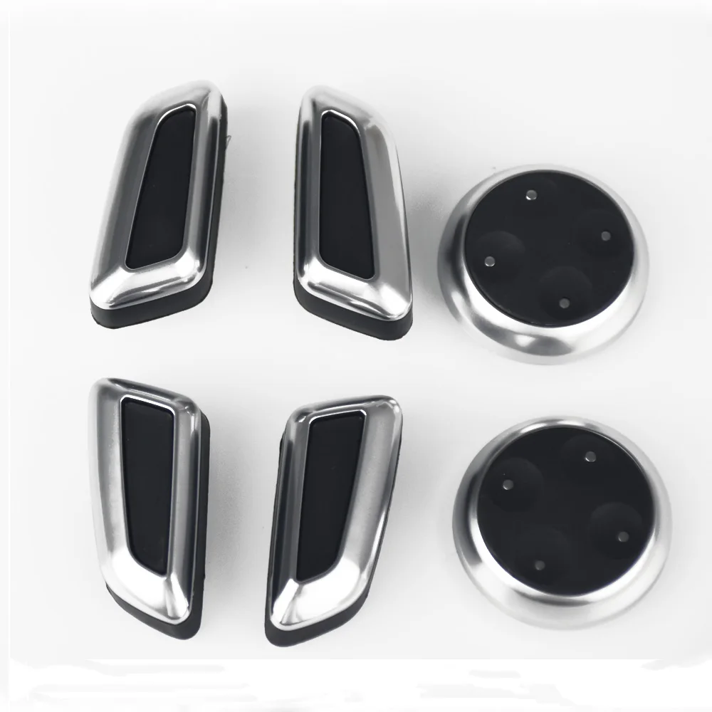 

For VW Jetta MK5 Passat B7 CC Tiguan For Audi A4 A6 Q5 Q3 Seat Adjustable Switch Knob 6pcs Matt Chrome