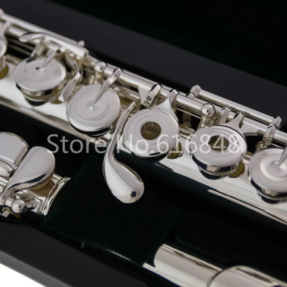 Жемчуг Quantz 525 C мелодия флейта мельхиоровая отделка Посеребренная поверхность 16 ключи открытое отверстие с E ключи музыкальный инструмент