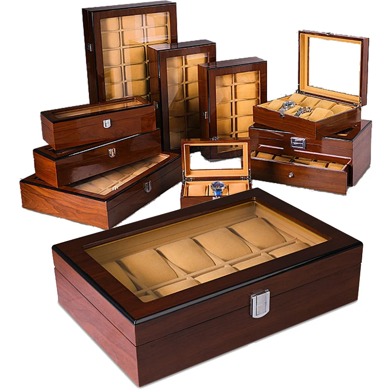 

Luxury 10 Slots Handmade Wood Watch Box Wood Clock Box Watch Case Time Box for Watch Holding