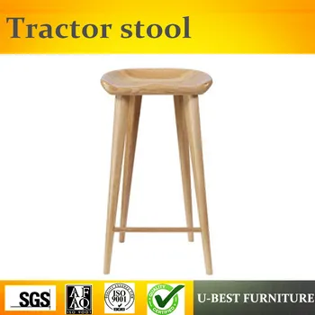 

Free shipping U-BEST high tractor seat high top bar stool,counter home center bar stools with woodenl legs