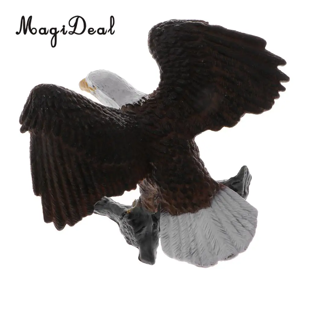Flying Bald Eagle Animals Figure Toys Realistic Wild Forest Creatures Action Model Kids Educational Cognitive Statues Toy Decor