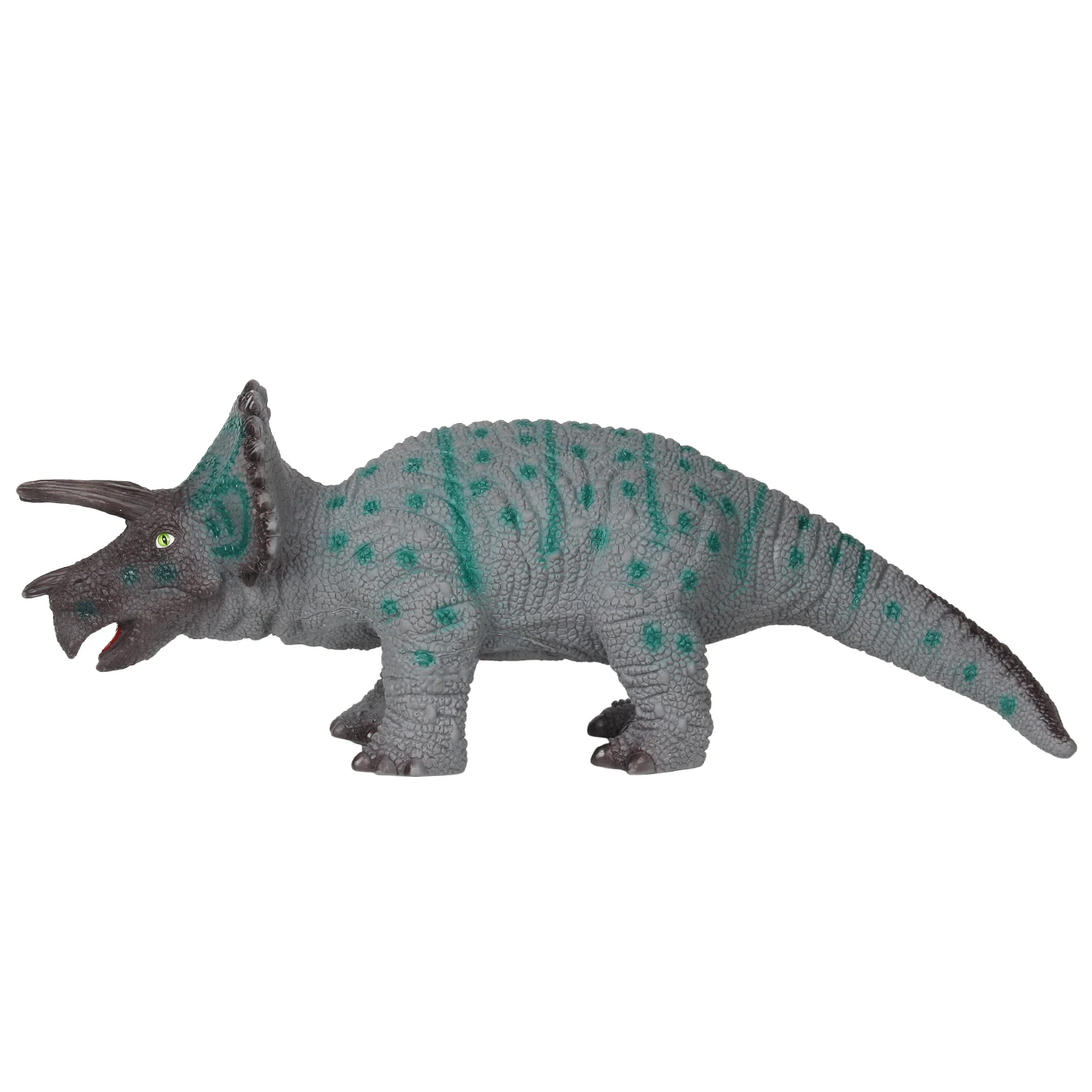 Huang Cheng игрушки 19 дюймов Трицератопс динозавр фигурка животного Модель ПВХ мягкое прикосновение чучела с хлопком серый детские игрушки Мир животных