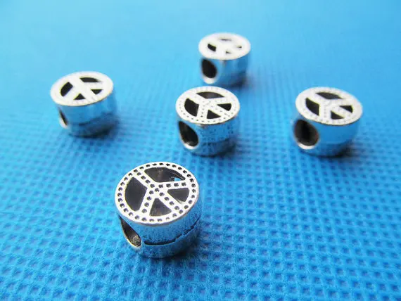 15 шт. подвеска для браслета и ожерелья|slider spacer|silver toneantique silver |