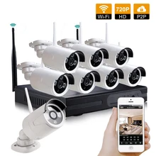 LOFAM 8CH 720P Беспроводной NVR комплект 1.0MP Открытый ИК ночного видения IP камера с wi-fi домашняя HD система безопасности наблюдения 8CH