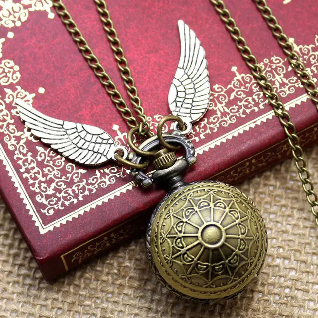 Fashion Woman Lady Wings Birds Antique Steampunk Pocket Watch with Chain Necklac Fashion Woman Lady Wings Birds Antique Steampunk Pocket Watch with Chain Necklac