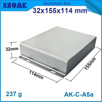 

hot sales aluminum extruded housing (10pcs) electronics szomk junction case for GPS tracking 32x155x114mm