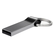 New USB flash drive pen waterproof metal U disk memory disk USB 2.0 64GB Silver