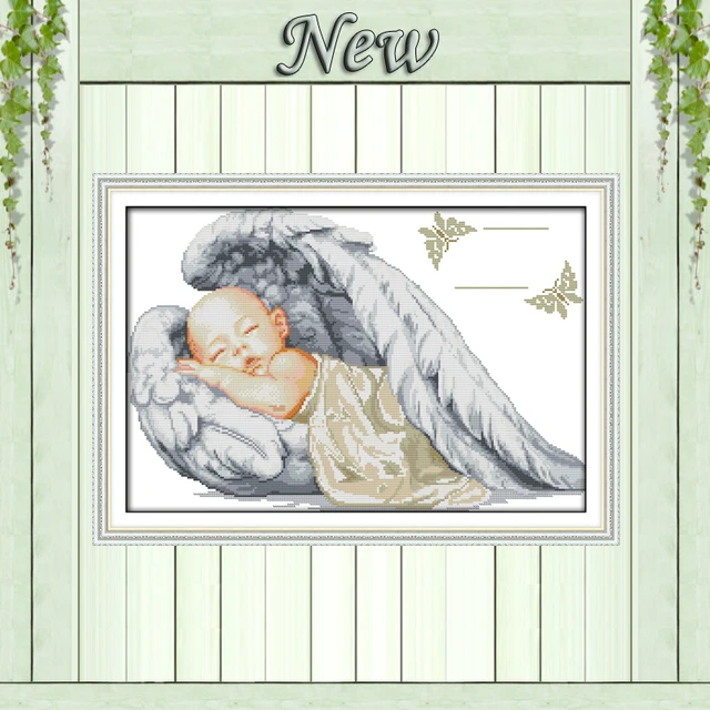 Little Angel свидетельство о рождении, спящего ребенка, шаблон печати холст DMC 14CT 11CT DMS вышивки крестом Вышивка рукоделие комплекты Наборы для ухода за кожей