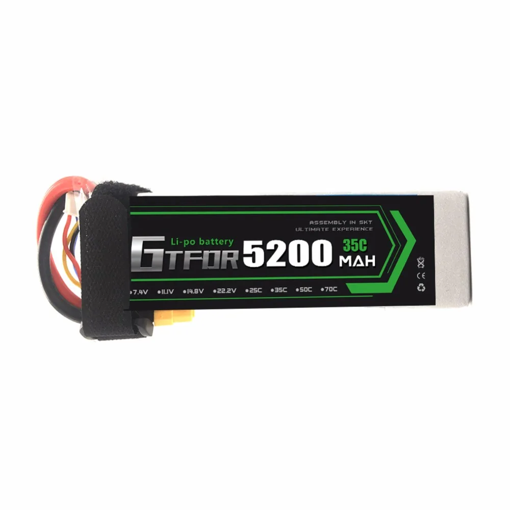 GTFDR 14 8 V 4S 5200mAh 35C Max70C RC LiPo Battery батареи для вертолета квадрокоптера лодки