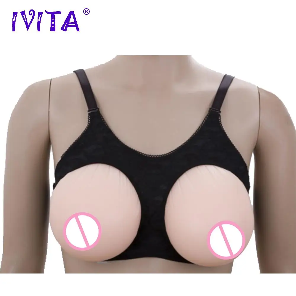 IVITA 600 г силиконовые формы груди накладные с плечевыми ремнями для трансвеститов
