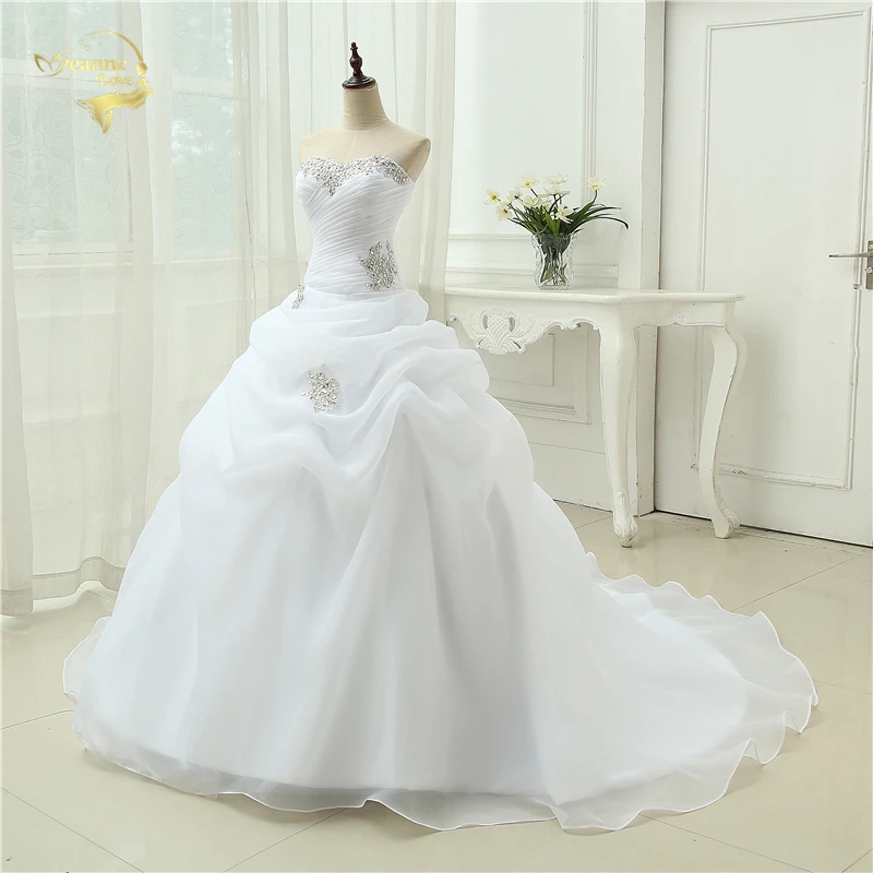 US $77.90 Hot Sale New Arrival Vestido De Noiva A Line Bridal Gown Beading White Ivory Wedding Dress 2020 Robe De Mariage Casamento Ow3199