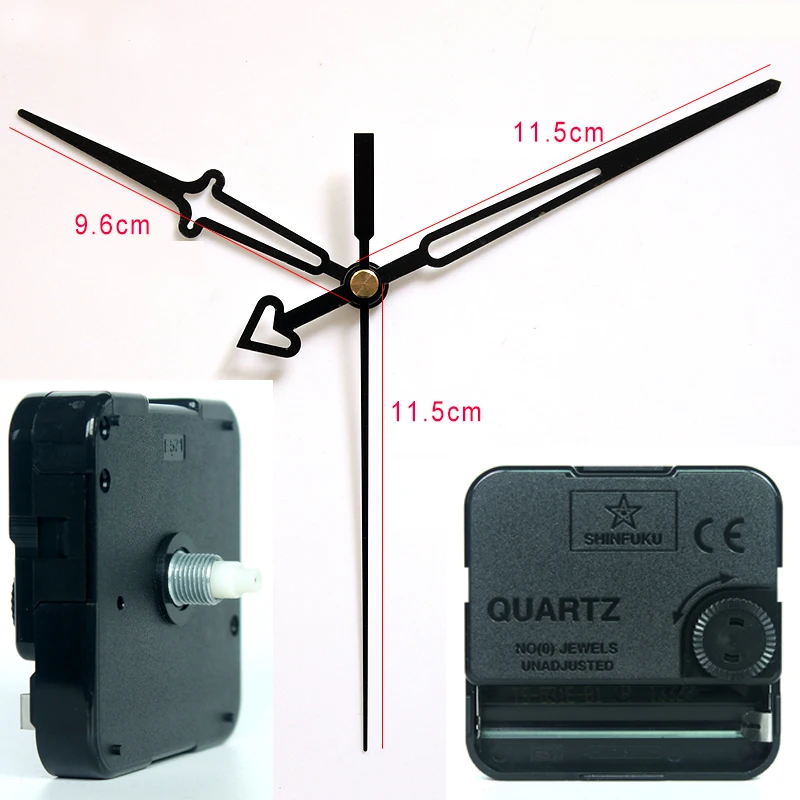

Shinfuku wall clock mechanism with 10# hands Plastic Movement DIY Clock Accessory kits Sweep Quartz Movement TS-631E-B1