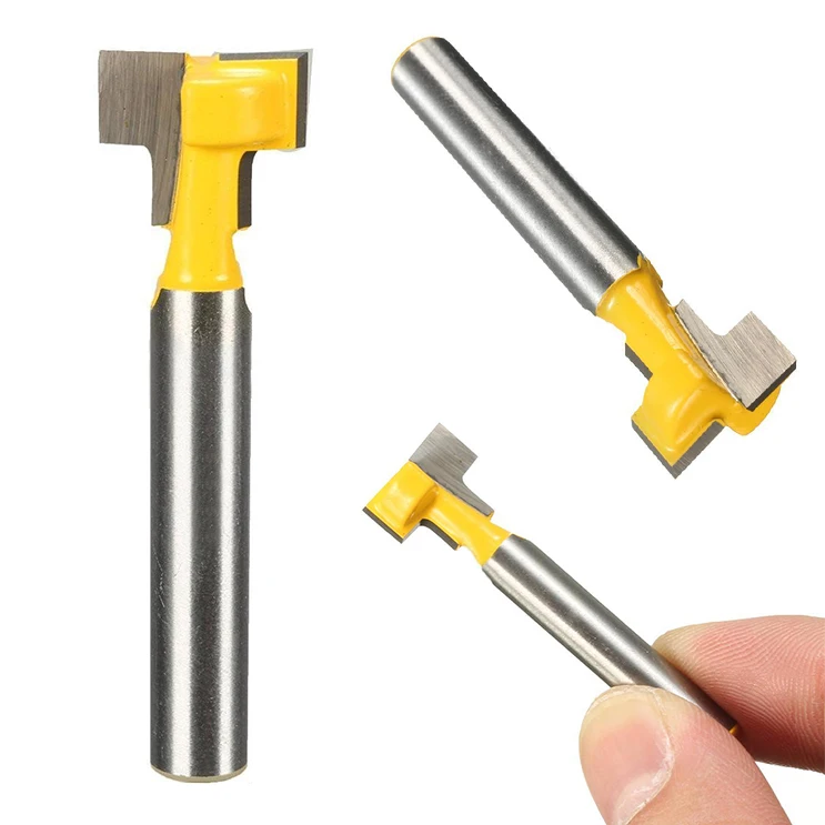 

1pc High Quality 1/4" Shank T-Slot Router Bit 1-3/4" Hex Bolt 1/2" For Woodworking Cutter Tool