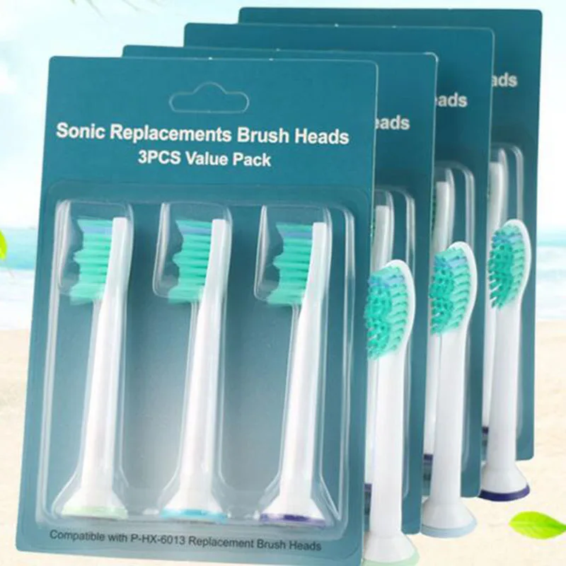 

3000PCS Generic Electric Sonic Teeth Brush Replacement For Philips Sonicare Toothbrush Heads Proresults Soft Bristles HX6013