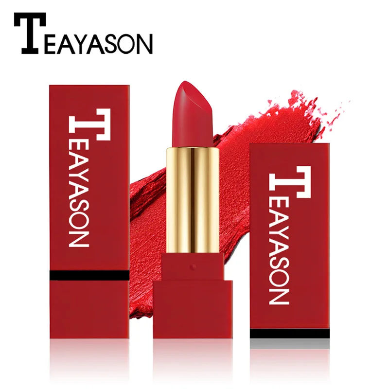 

TEAYASON 12 Colors Matte Lipsticks Makeup Waterproof Mermaid Red Lip Sticks Moisturizing Lipstick Cosmetic Sexy Lips Maquiagem