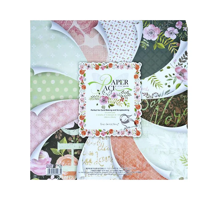 

DIY Album Photo Scrapbooking set Family Bath Series Pattern Paper set Home decor 12" X 12" Single Side Printed 24 pcs/Set