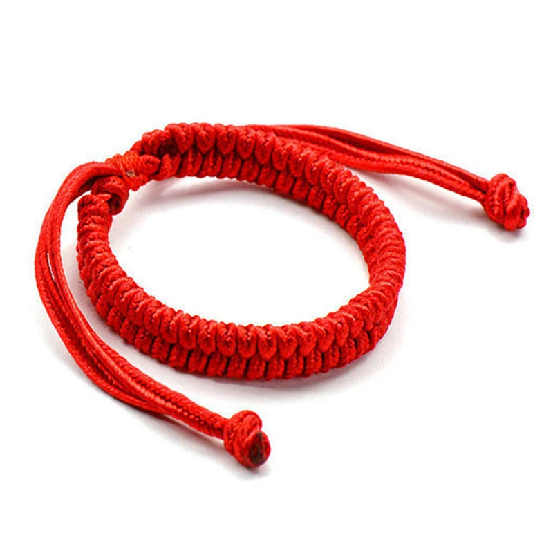 Регулируемая Цепочка-браслет в виде веревки, красный браслет, мужские разноцветные браслеты для женщин, девушек, на шнуровке, цвета, плетеный браслет, подарок