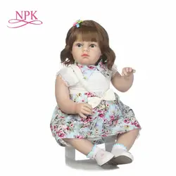 70 см Реальные обувь для девочек Baby Doll Реалистичная из мягкого силикона новорожденных принцесса кукла ручной работы жив Bebes Reborn куклы