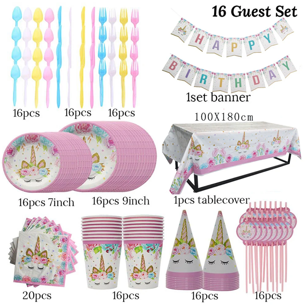 WEIGAO Unicorn Party Decor Birthday Latex Balloons Unicorn Theme Paper Hat Napkins Plate Table Cloth Kids Happy Birthday Gifts WEIGAO Unicorn Party Decor Birthday Latex Balloons Unicorn Theme Paper Hat Napkins Plate Table Cloth Kids Happy Birthday Gifts