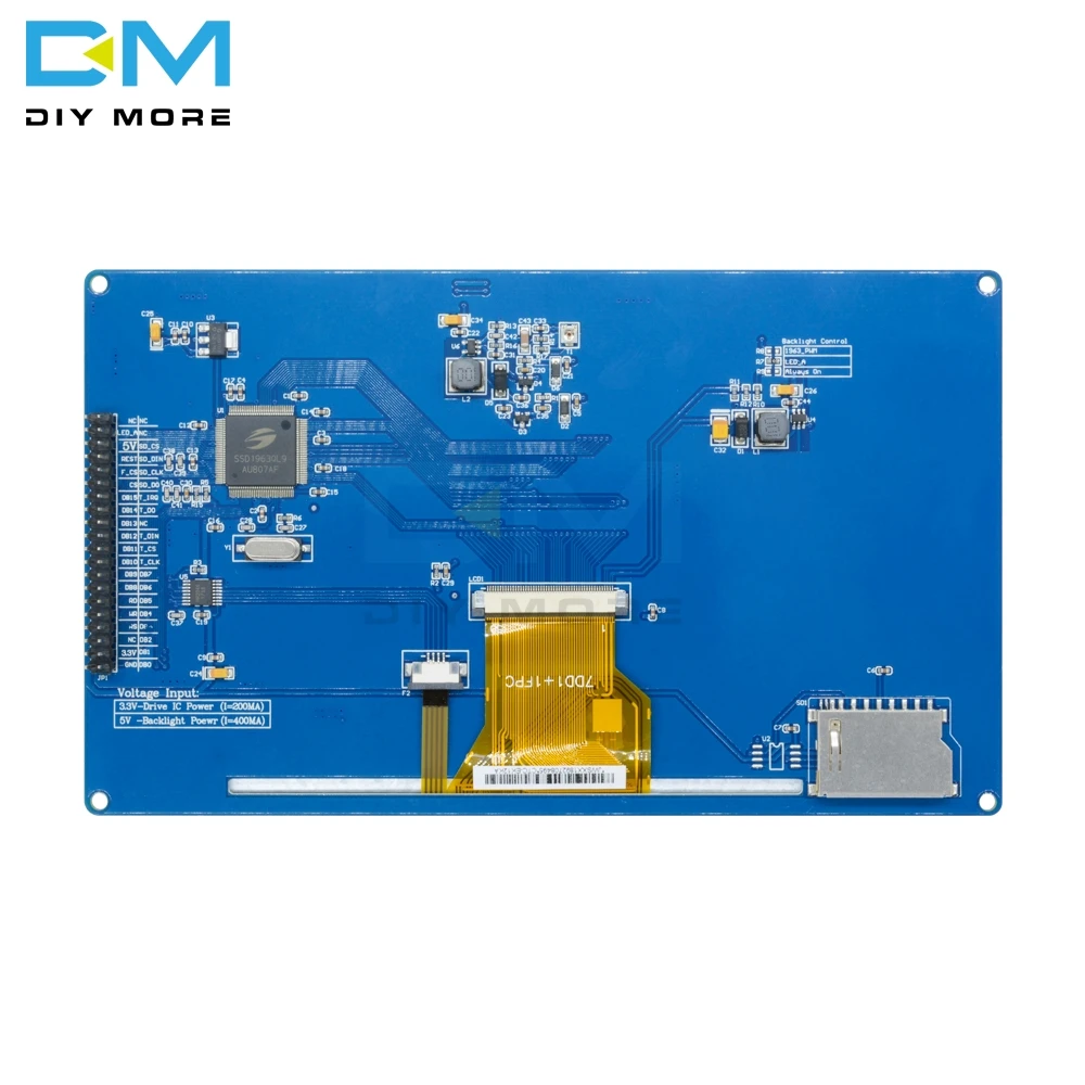 " 7,0" дюймовый TFT ЖК-дисплей SSD1963 800x480 сенсорный экран PWM светодиодный модуль контроллера подсветки для Arduino 51/AVR/STM32