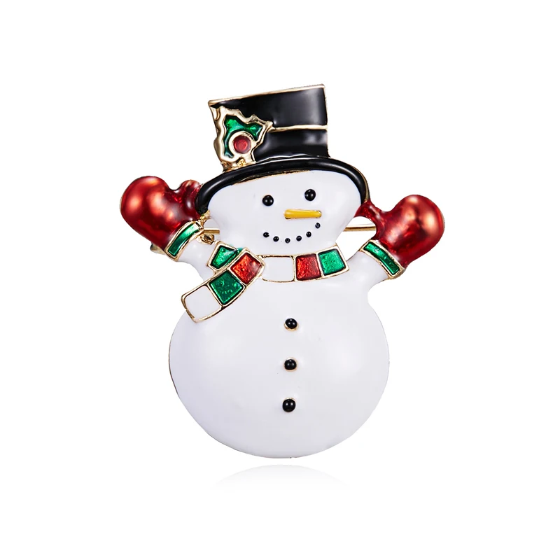 

Europe And The United States New Fashion Simple Snowman Brooch Pin Cartoon Cute Christmas Series Brooch Badge Badge Gift