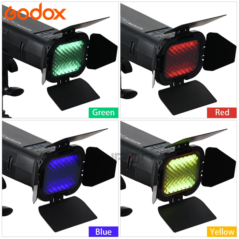 Godox BD 07 Barn Door С Honeycomb Grid 4 цветные гелевые фильтры для AD200 pocket flash|Фотовспышки| |