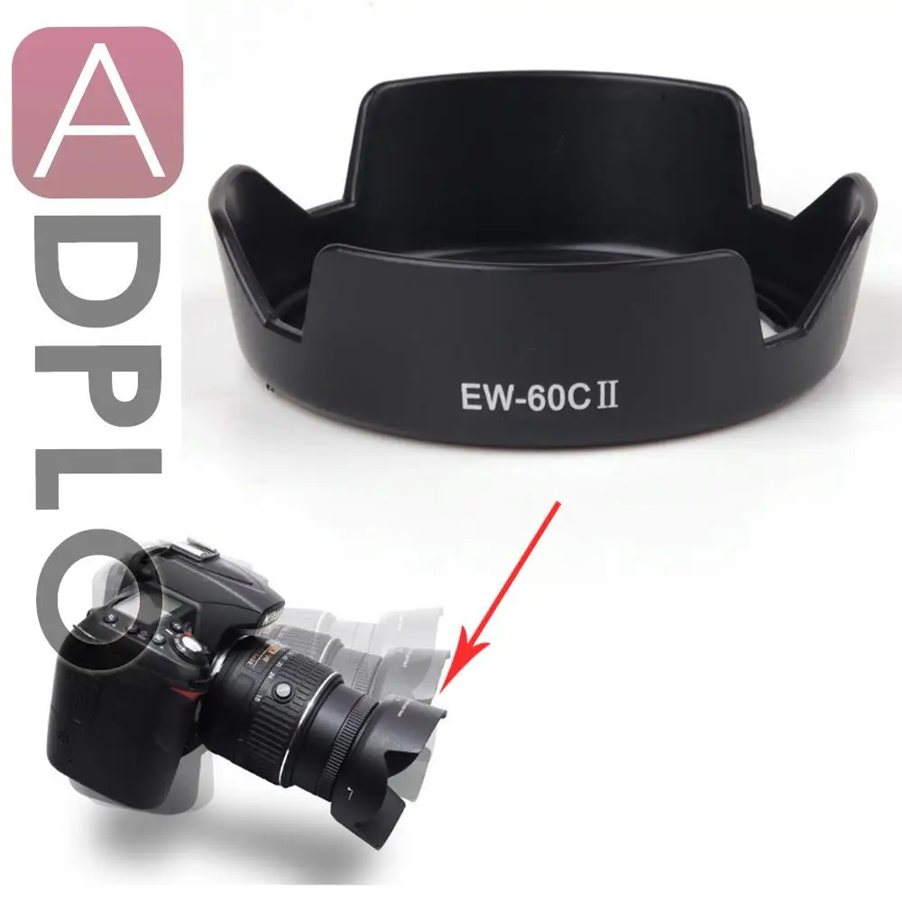 EW-60C II Bayonet Mount Lens Hood Work For /Canon EF 28-80mm F3.5-5.6 V USM Lens 550D 600D 650D 500D 18-55mm