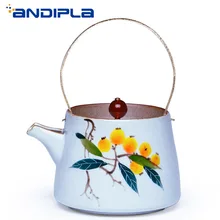 200 мл винтажный хрустящий глазурь ручная роспись цветок перекладина чай горшок Цзиндэчжэнь керамические чайные наборы кунг-фу пуэр горшок домашний декор чайник