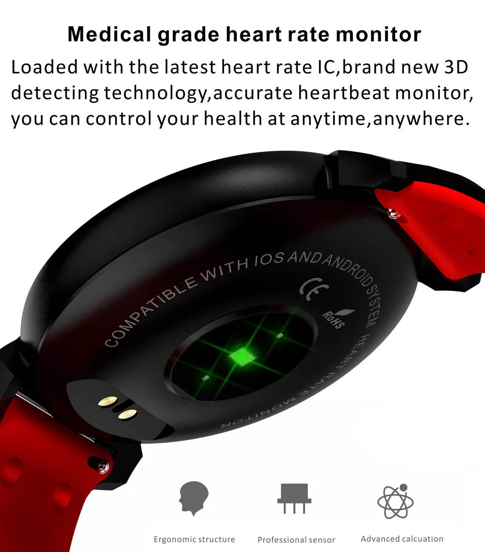 For Huawei Ascend 8 Plus 7 Plus Smart Wristband Bracelet Heart Rate Blood Pressure / Oxygen Detection Fitness Tracker Smart Band