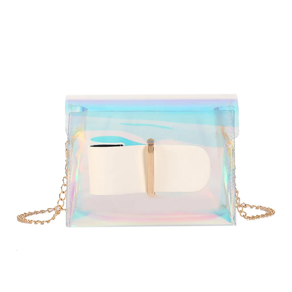 

Bolsa Feminina 2019 Summer New Trend Shoulder Bag Women Wild Transparent Messenger Bag High Quality PU Leather Sac a Main Femme
