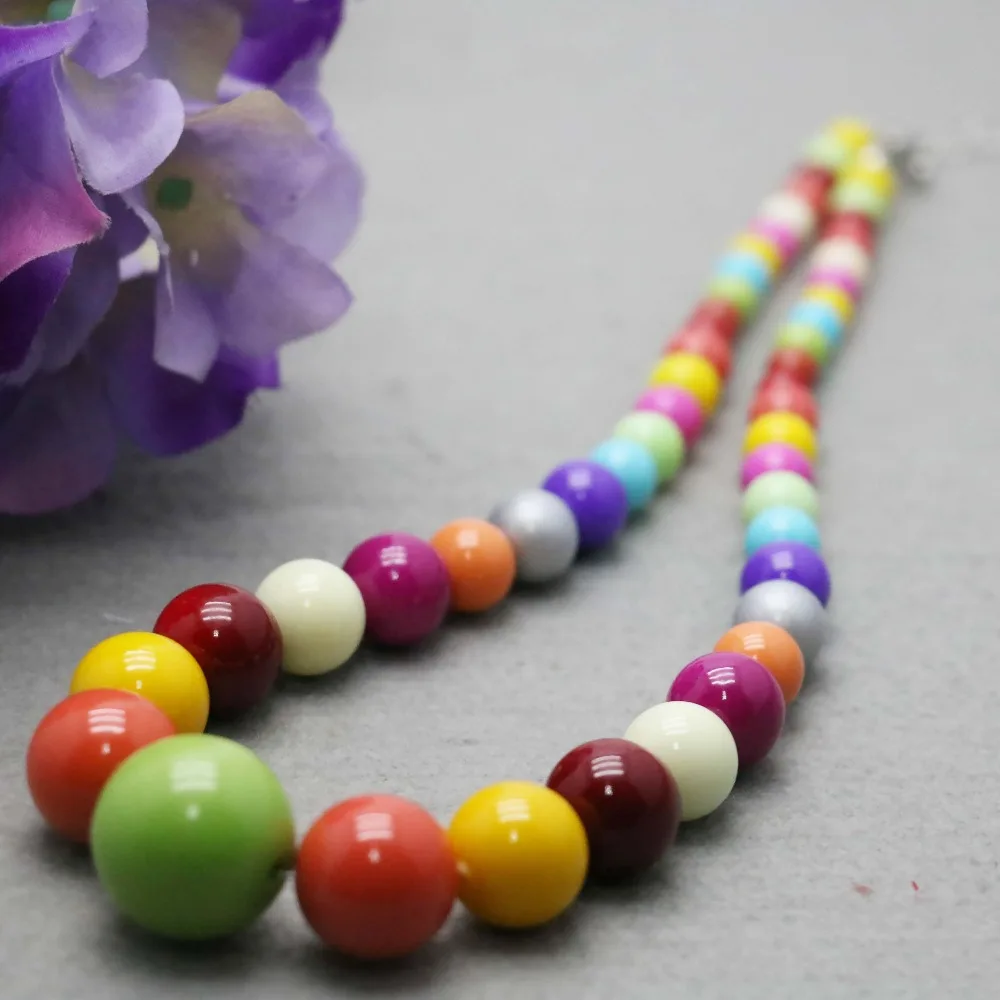 

Accessory Crafts Popular Candy Beads Necklace Colorful Chalcedony Stone Women Girls Ladies Hand Chain DIY Jewelry Making Design