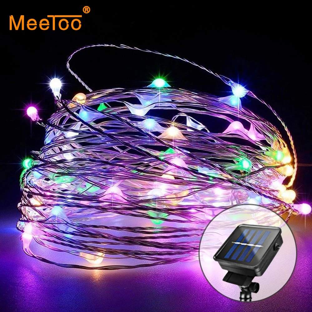

LED Garland Solar Light Fairy Strip Lamp Copper Wire 10/20M Outdoor Garden Holiday Wedding Christmas Lights New Year Home Decor