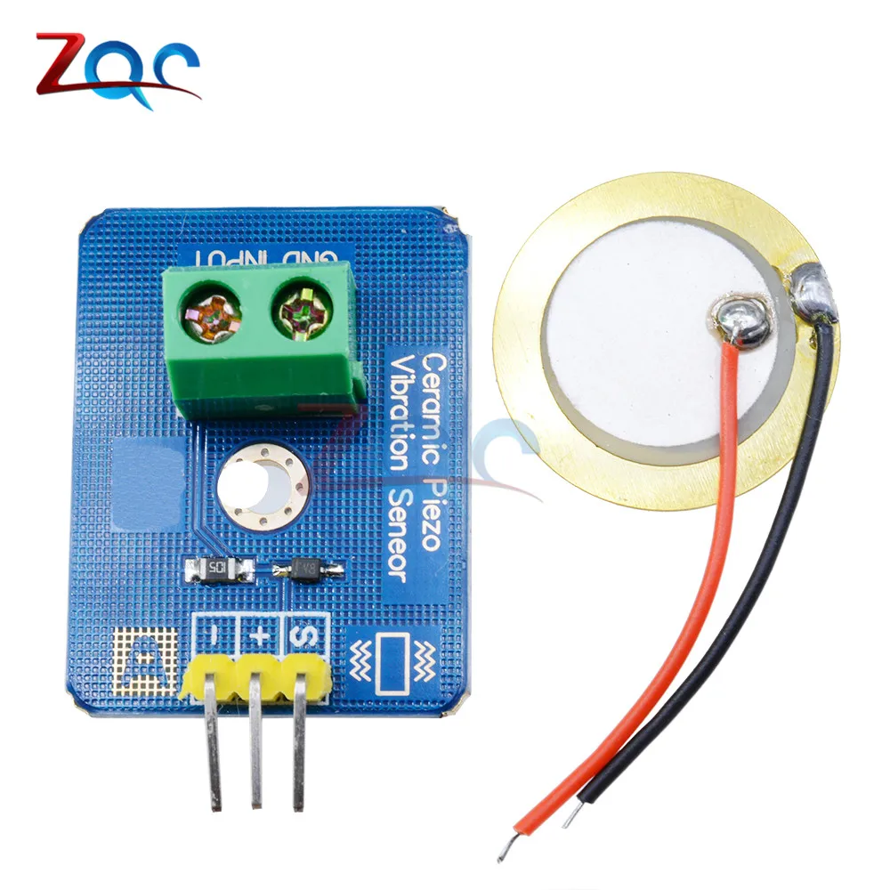 Ceramic Piezo Vibration Sensor Analog Output Electronic Components