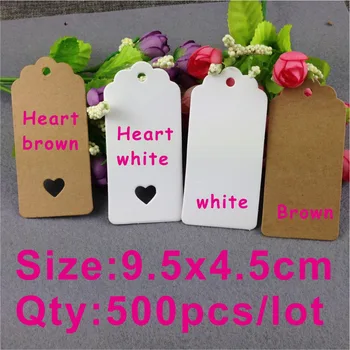 

Wholesale Scallop Kraft Blank Hang tag, 4.5x9cm Retro Gift tag, Table Number cards, 500pcs/lot High Quality Kraft Tag