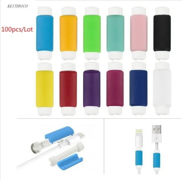 100 шт. протектор кабеля USB кабель для зарядки и передачи данных защитные рукава