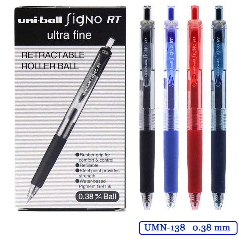 

Japanese Stationery Uni-ball Signo RT UMN-138 0.38mm Gel Pen Scrapbook Color Pens Student School Office Supplies