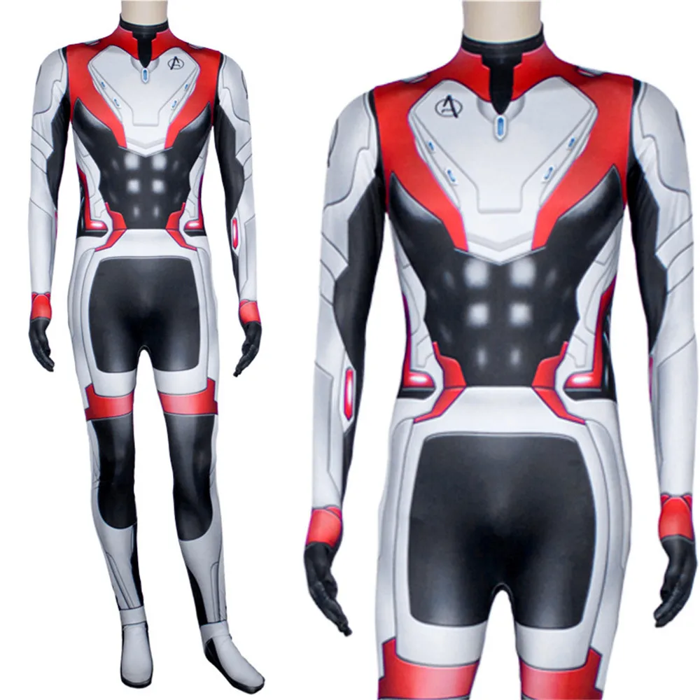 Avengers Endgame Quantum Realm Cosplay Costume Superhero Captain America Captain Marvel Zentai Bodysuit Suit Jumpsuits for adult