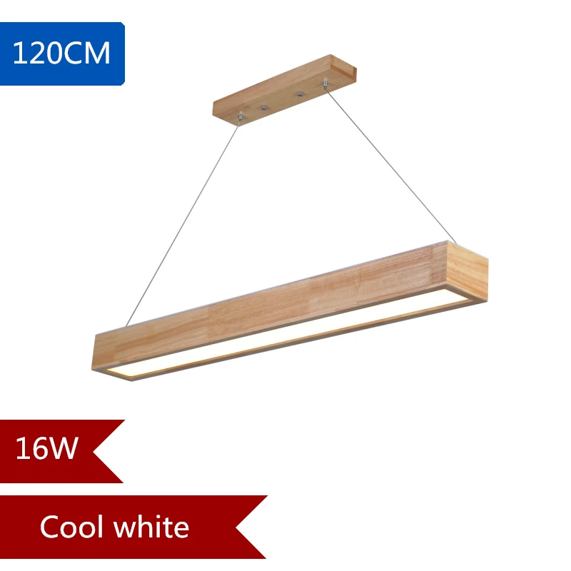TRAZOS Регулируемый подвесной светильник s светодиодный Деревянный Обеденный светильник с металлическим абажуром люстры современный подвесной светильник ing - Цвет корпуса: 120cm cool white